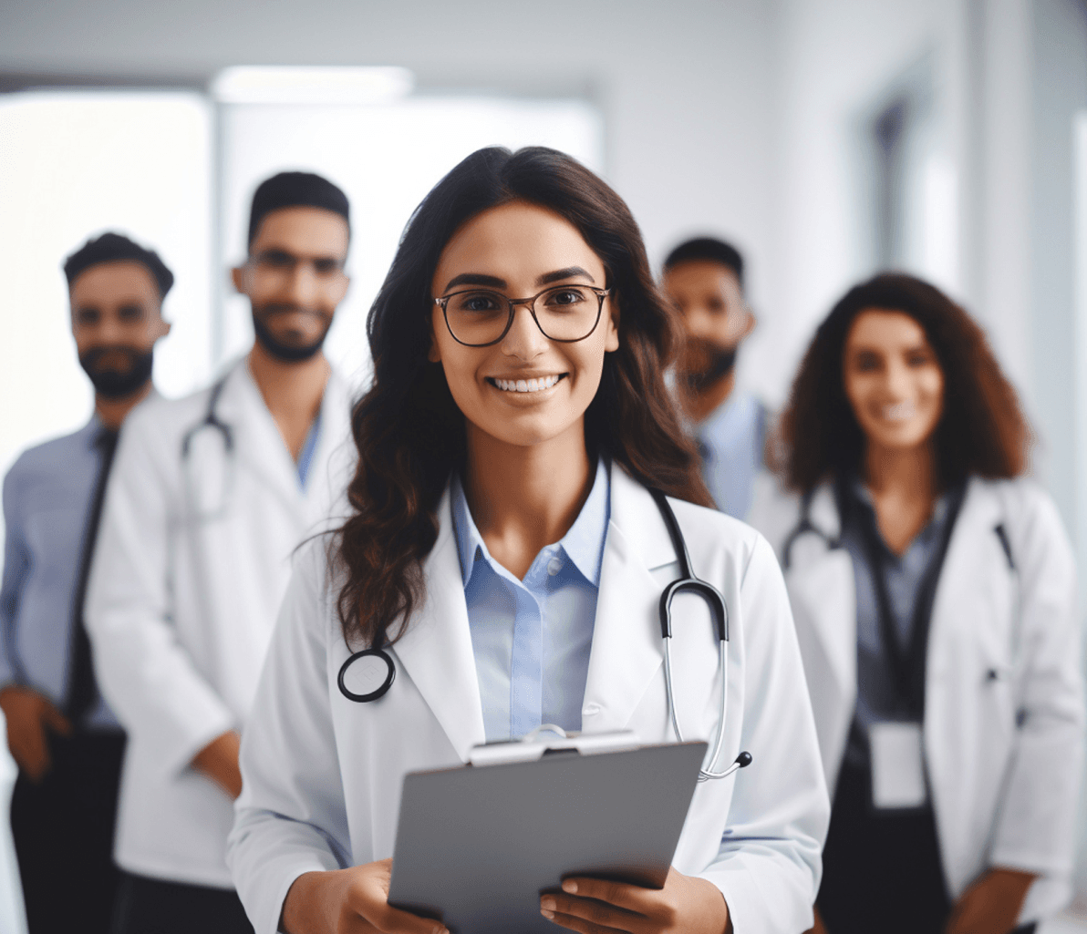 Healthcare professionals providing care